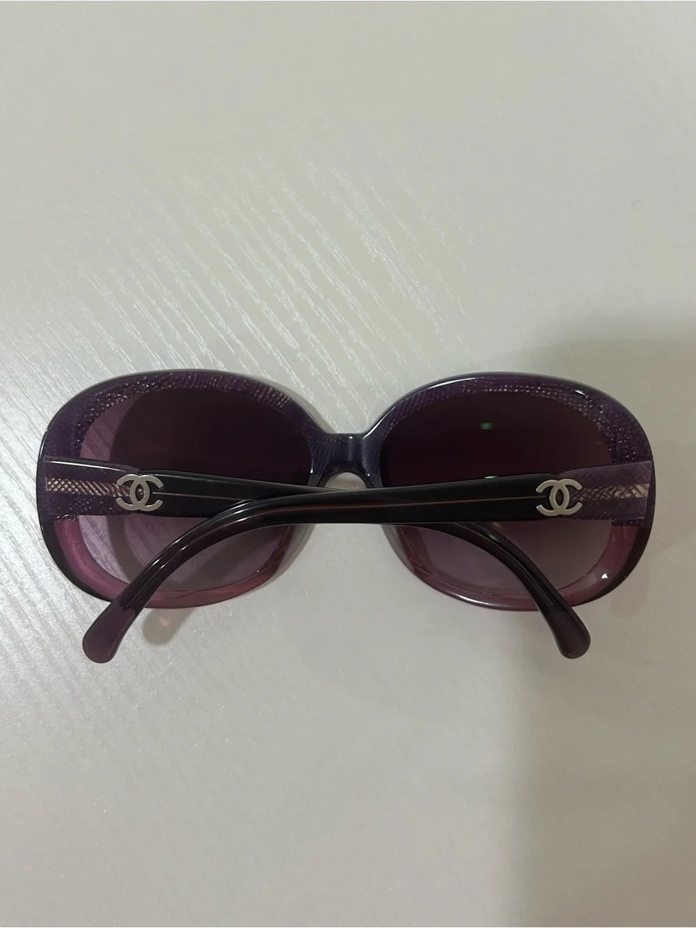 Vintage CHANEL Purple Frame Oversize Sunglasses, OS Made in Italy 5176-A